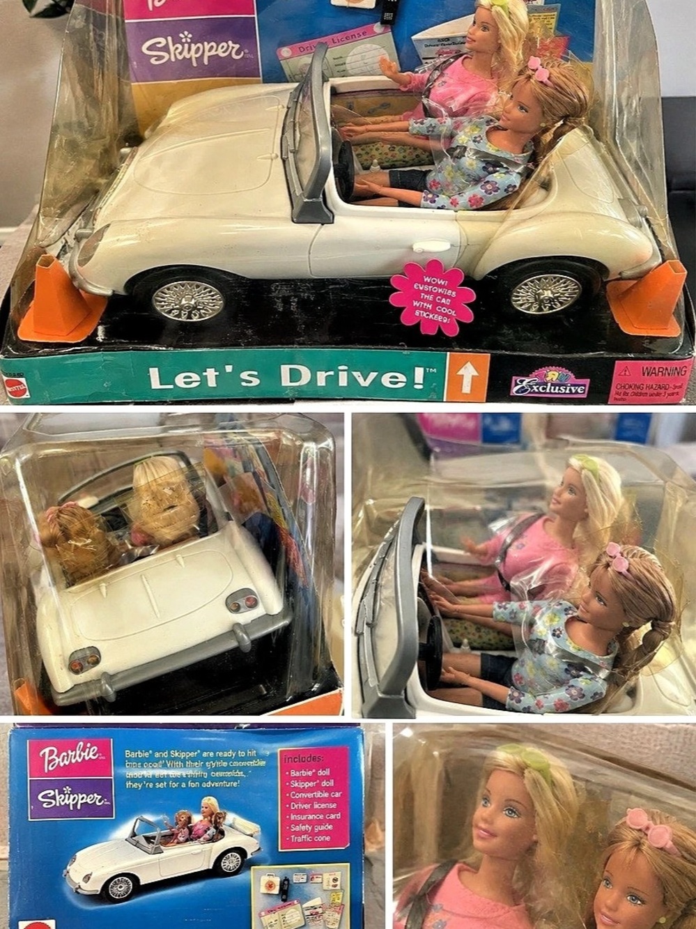 Vintage Barbie & Skipper Let’s Drive! Car Set 2000 NRFB